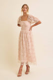 The Mykaela Midi Dress: DUSTY PINK