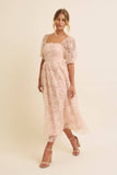 The Mykaela Midi Dress: DUSTY PINK