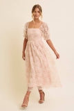 The Mykaela Midi Dress: DUSTY PINK