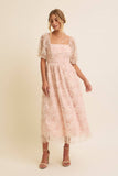 The Mykaela Midi Dress: DUSTY PINK