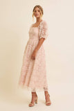 The Mykaela Midi Dress: DUSTY PINK