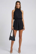 Load image into Gallery viewer, Lace Trim Halter Romper