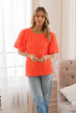Bubble Bishop Short Sleeve Top | Neon Orange