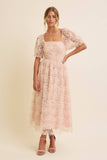 The Mykaela Midi Dress: DUSTY PINK