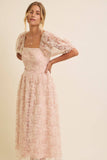 The Mykaela Midi Dress: DUSTY PINK