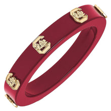 Load image into Gallery viewer, South Carolina Gamecocks Resin Logo Bangle in Garnet