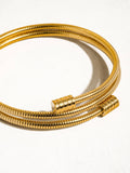 Alexa Round Snake Gold Chain Bracelet | WATERPROOF |: Yellow Gold