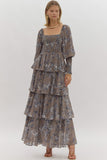 Blueberry Mocha Maxi Dress