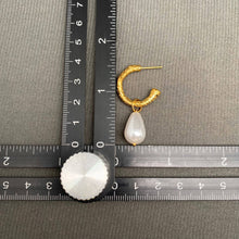 Load image into Gallery viewer, Resin Pendant 18K Gold Plated S.Steel Hoop Earrings
