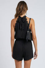 Load image into Gallery viewer, Lace Trim Halter Romper
