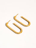 Belmont 18K Gold WATERPROOF U Hoop CZ Earring: Yellow Gold