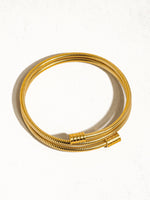 Alexa Round Snake Gold Chain Bracelet | WATERPROOF |: Yellow Gold