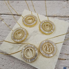 Load image into Gallery viewer, Sunburst Initial Necklace
