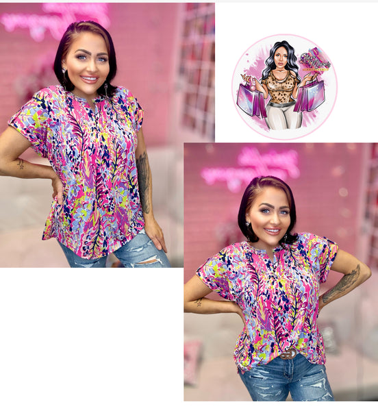 Lizzy Short Sleeve Lilly Top