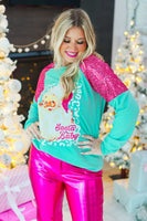 SEQUIN SANTA BABY PULLOVER