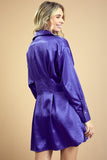 Violet Satin Dress