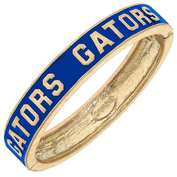 Gators Enamel Logo Hinge Bangle: Blue