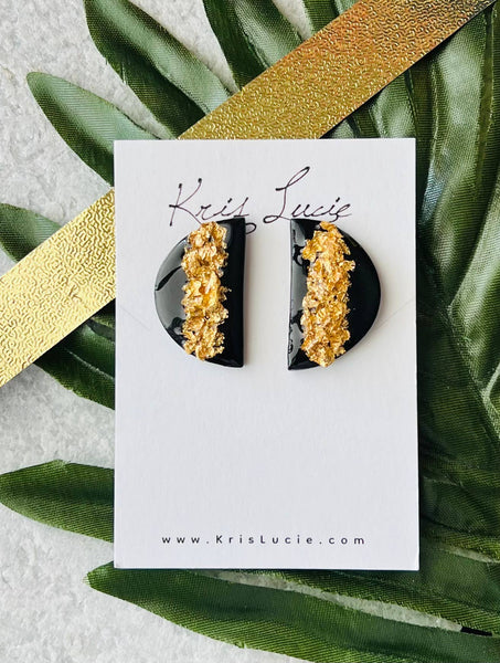 Black & Gold Studs