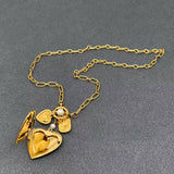 I Love You Locket 18K Golden SS Necklace