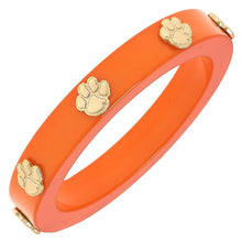 Load image into Gallery viewer, Clemson Tigers Resin Logo Bangle in Orange
