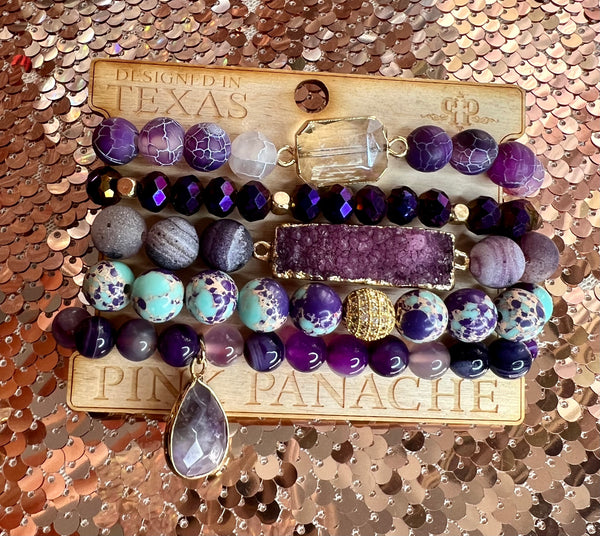 Pink Panache Purple Passion Bracelet Stack