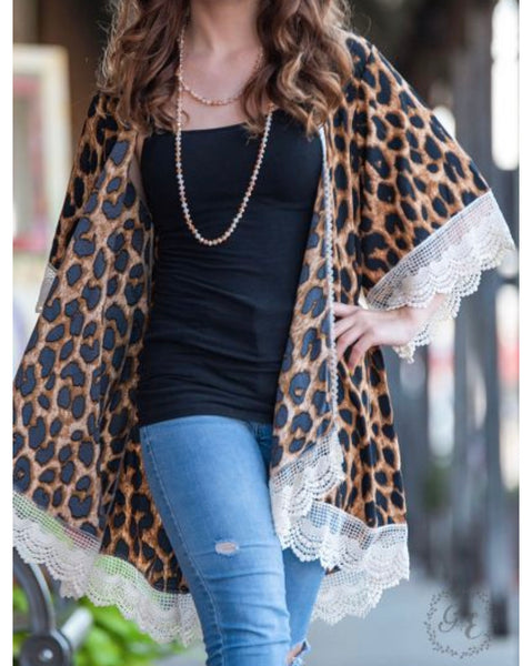✨ Sweeter Together Leopard & Lace Kimono ✨