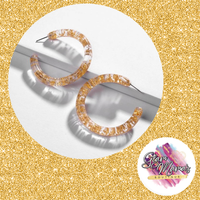Golddigger Clear Hoop Earrings