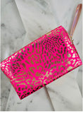 Hot Pink Metallic Leopard Bag