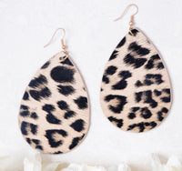 Light Leopard Big Earrings