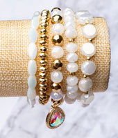 Opal Iridescent Bracelet Stack
