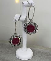 Upcycled Pink GG Earrings