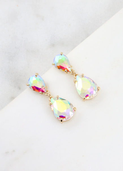 Opal Stone Drop Earrings
