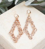 ✨ Gold Glitter Diamond Earrings ✨