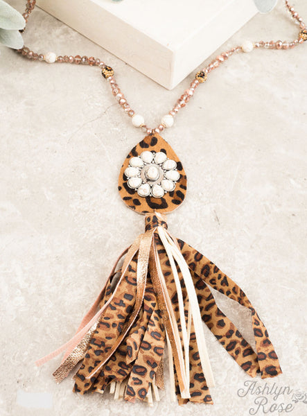 Leopard Tassel Necklace