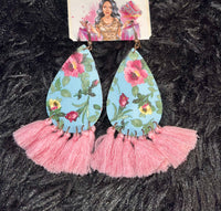 Floral Tassel Earrings